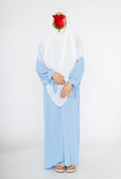 Abaya mit Ballonärmeln und Schleife 2378jazz