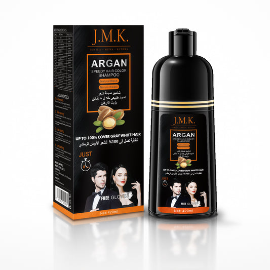 Jamila Argan Shampoo Naturschwarz – Shampoo mit Farbe, 420 ml