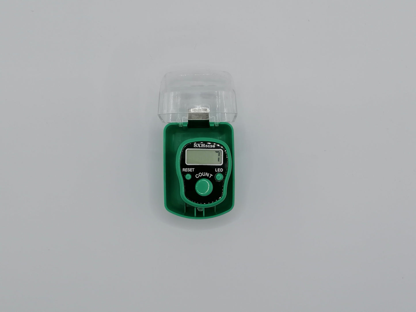 Electronic meter with green LED